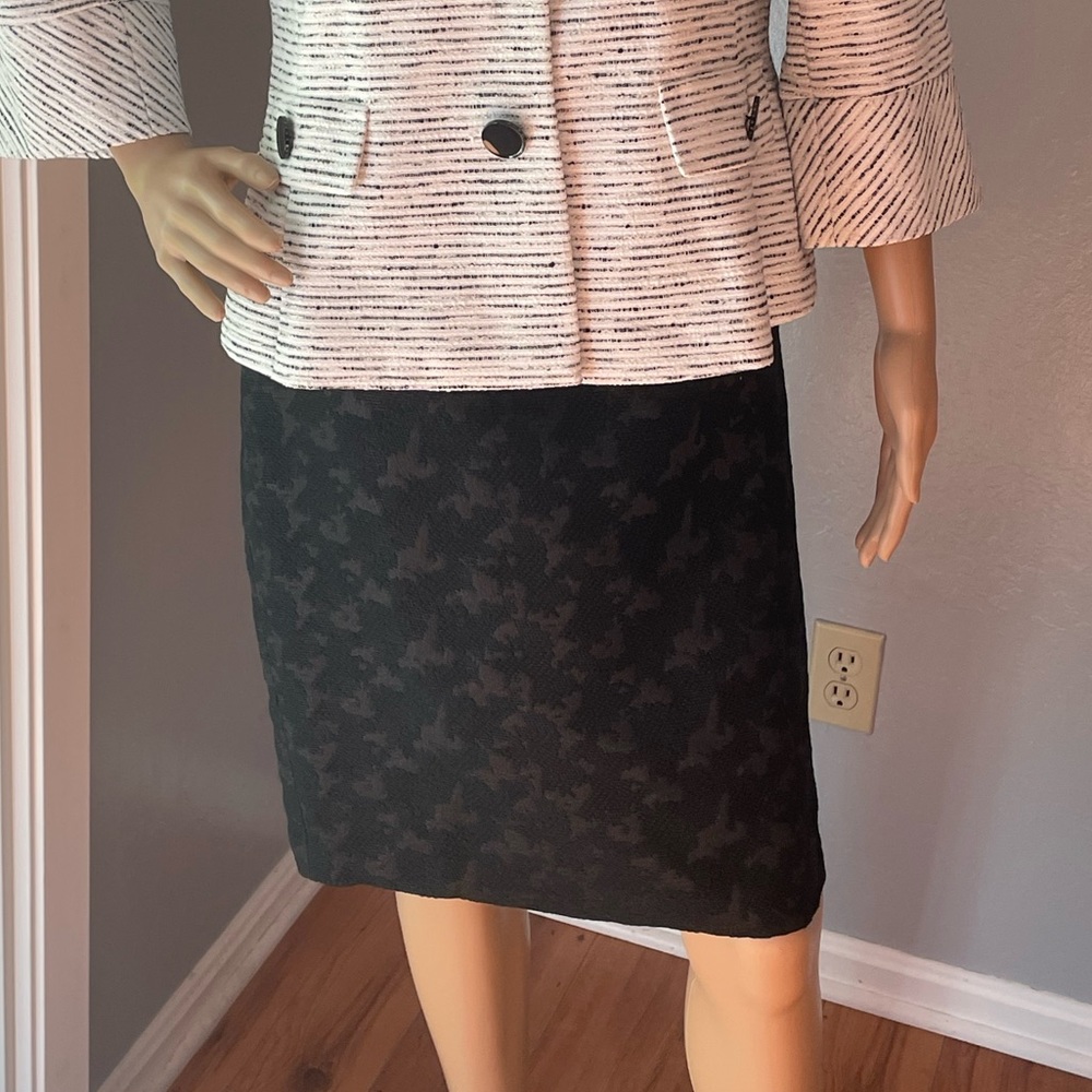 Black glittery knee length skirt